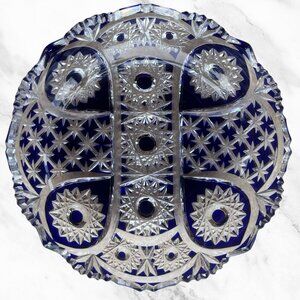 Vintage Beautiful Crystal Blue Imperial sparkles Rare Perfect Condition